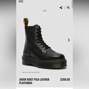 Dr Martens Jadon Pisa Leather Platform Boots